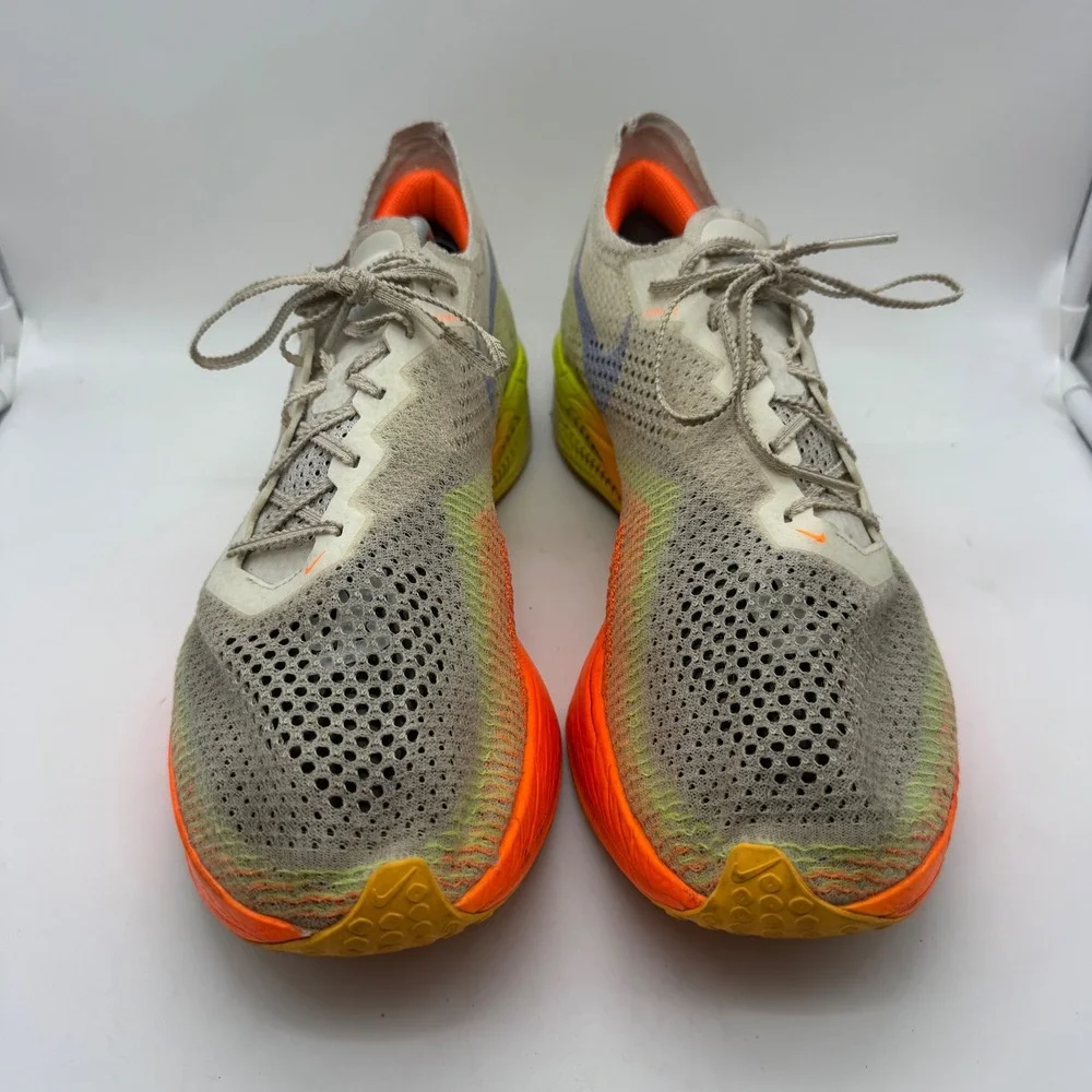Nike ZoomX VaporFly Mens sz13 Orange Green Shoes Low Sail Next% Running Sneakers